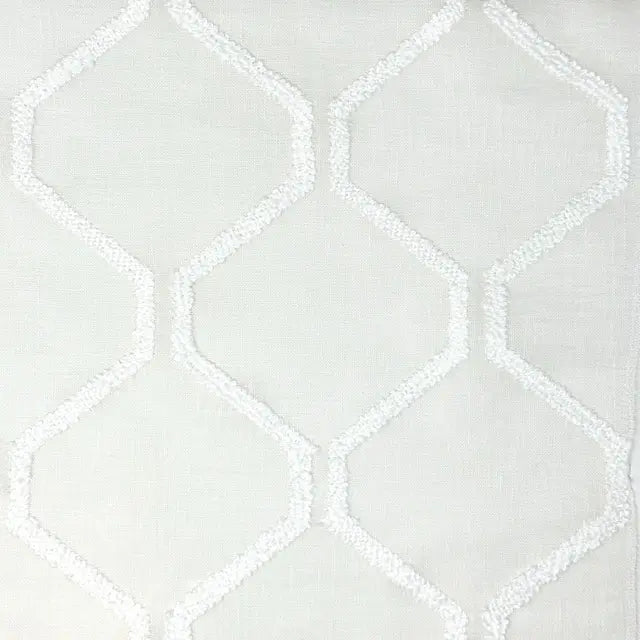 Embroidery Modern Geometric Blend Sheer Linen Fabric By The Yard, 54"Width, CL1133