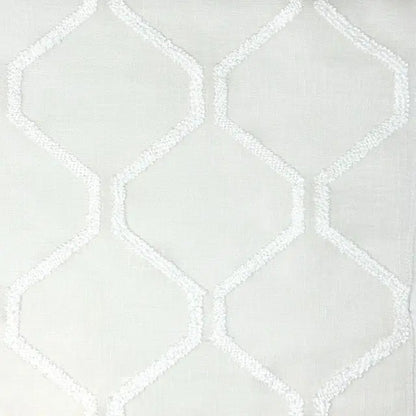 Embroidery Modern Geometric Blend Sheer Linen Fabric By The Yard, 54"Width, CL1133