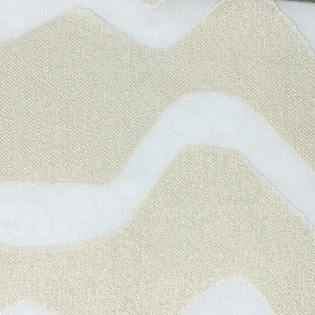 Modern Geometric Wave Faux linen Fabric By The Yard, 118"Width, CL1135