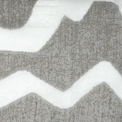 Modern Geometric Wave Faux linen Fabric By The Yard, 118"Width, CL1135