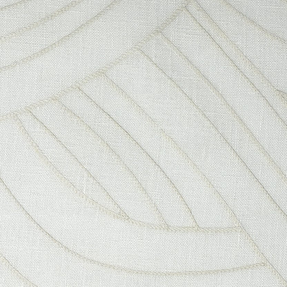 Wave Embroidery Geometric Blend Linen Sheer Fabric by the Yard / 54"Width / CL1136