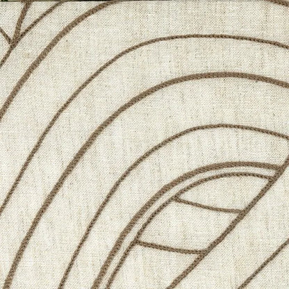Embroidered Geometric Arc Linen Blend Sheer Linen Fabric by the Yard, 54"Width, CL1136