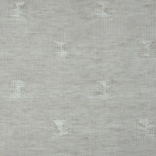 Square Tear-off Modern Geometric Blend Linen Sheer Fabric By The Yard, 54"Width, CL1137