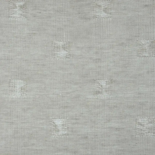 Square Tear-off Modern Geometric Blend Linen Sheer Fabric By The Yard | 54"Width | CL1137