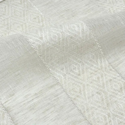 Geo Striped Blend Linen Sheer Fabric By The Yard, 118"Width, CL1138