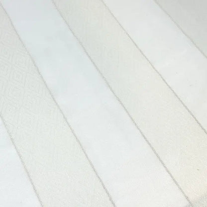Geo Striped Blend Linen Sheer Fabric By The Yard, 118"Width, CL1138