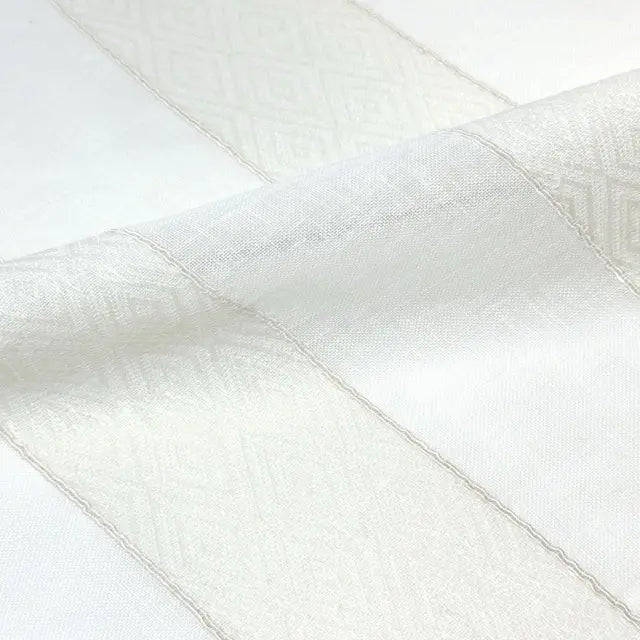Geo Striped Blend Linen Sheer Fabric By The Yard, 118"Width, CL1138