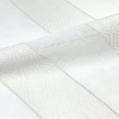 Geo Striped Blend Linen Sheer Fabric By The Yard, 118"Width, CL1138