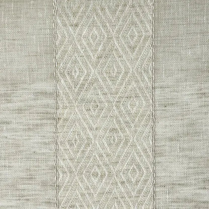 Geo Striped Blend Linen Sheer Fabric By The Yard, 118"Width, CL1138
