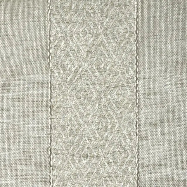 Wide Textured Striped Beach Sheer Linen Blend Flat Roman Shade, CL1138