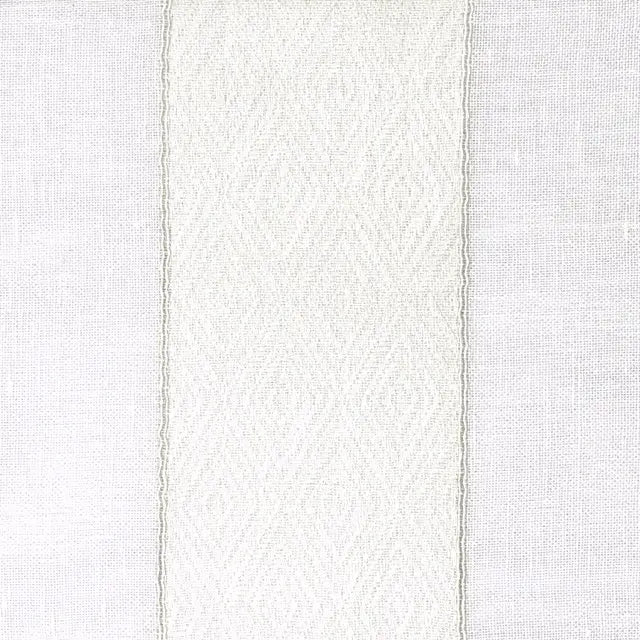 Wide Textured Striped Beach Sheer Linen Blend Flat Roman Shade, CL1138