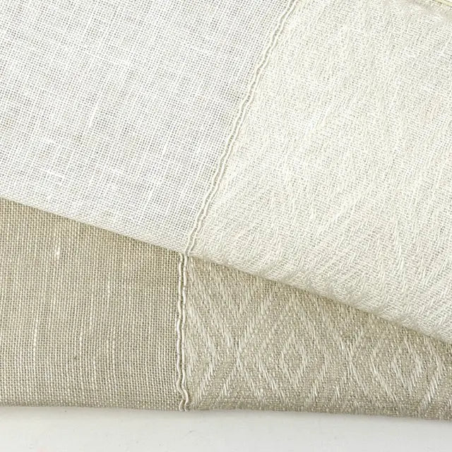 Geo Striped Blend Linen Sheer Fabric By The Yard, 118"Width, CL1138