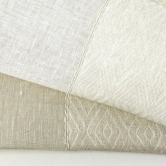 Geo Striped Blend Linen Sheer Fabric By The Yard, 118"Width, CL1138