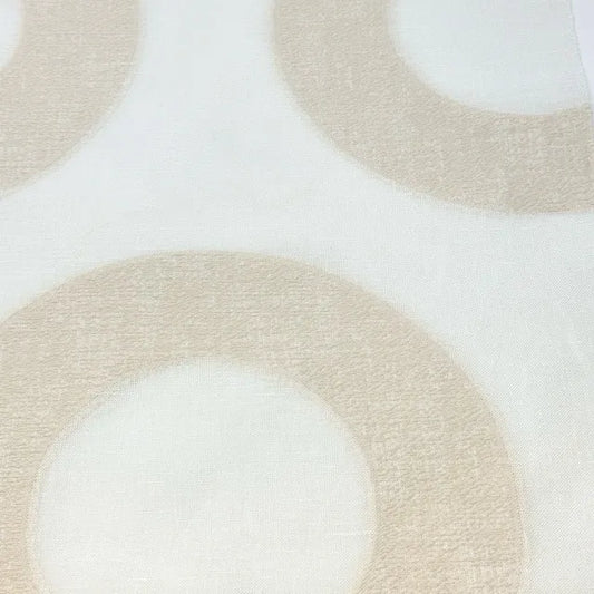 Circle Embroidery Geometric Linen Fabric by the Yard | 54"Width | CL1139