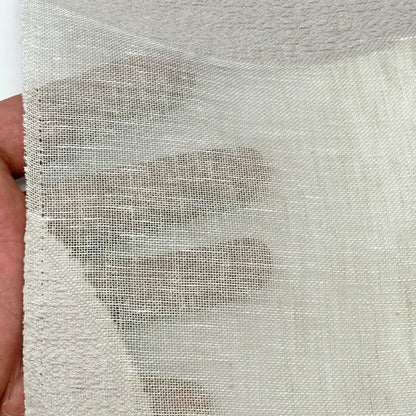 Circle Embroidery Geometric Linen Fabric by the Yard | 54"Width | CL1139