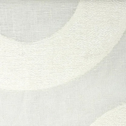 Circle Embroidery Geometric Linen Fabric by the Yard | 54"Width | CL1139