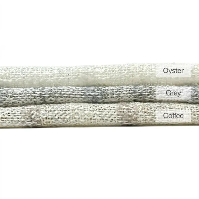 Striped Textured Embroidery Blend Linen Fabric by the Yard, 118"Width, CL1143