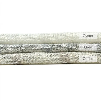 Striped Textured Embroidery Blend Linen Fabric by the Yard, 118"Width, CL1143