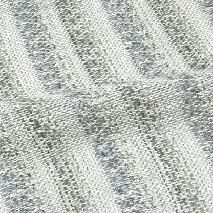 Striped Textured Embroidery Blend Linen Fabric by the Yard, 118"Width, CL1143