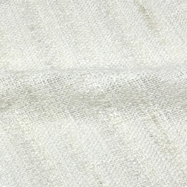 Striped Textured Embroidery Blend Linen Fabric by the Yard, 118"Width, CL1143
