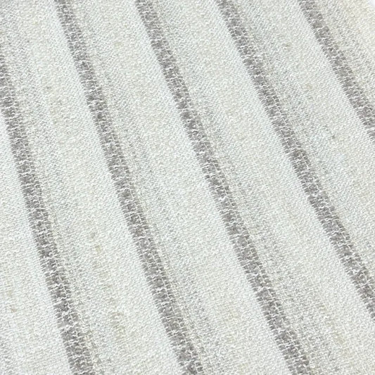 Striped Textured Embroidery Blend Linen Fabric by the Yard, 118"Width, CL1143