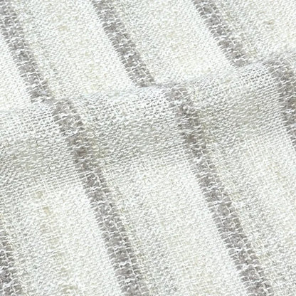 Striped Textured Embroidery Blend Linen Fabric by the Yard, 118"Width, CL1143