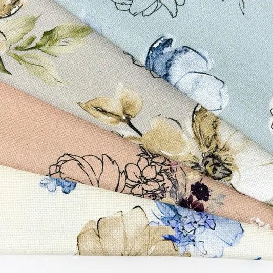 English Garden Floral Printed Blend Fabric Flat Roman Shade | CL1145