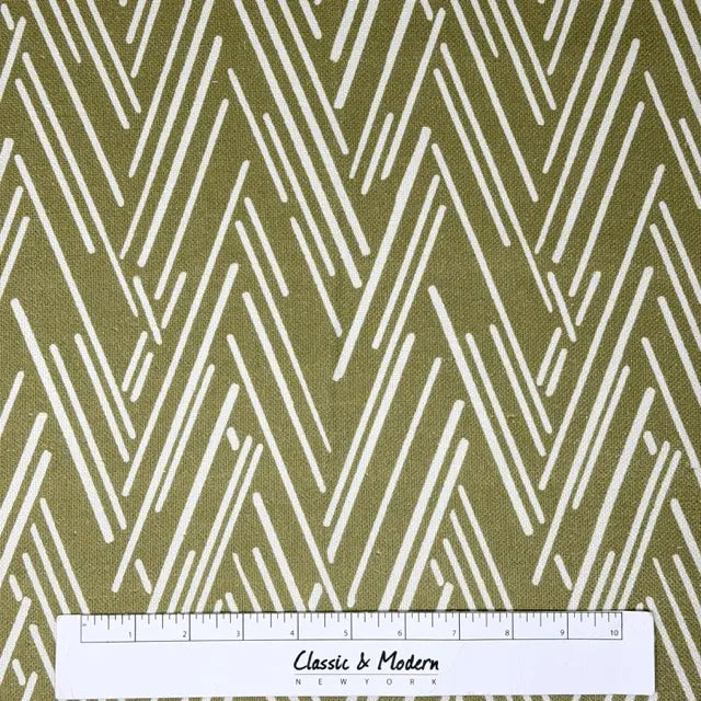 Modern Abstract Linear Chevron Linen Cotton Blend Fabric by the Yard, 54"Width, CL1146