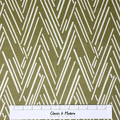 Modern Abstract Linear Chevron Linen Cotton Blend Fabric by the Yard, 54"Width, CL1146