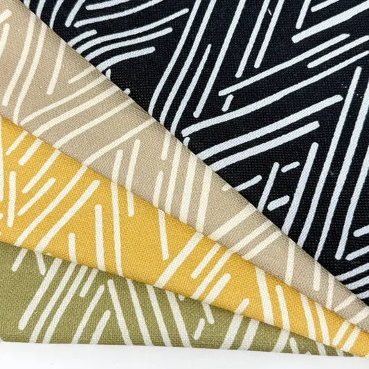 Modern Abstract Linear Chevron Linen Cotton Blend Fabric by the Yard | 54"Width | CL1146