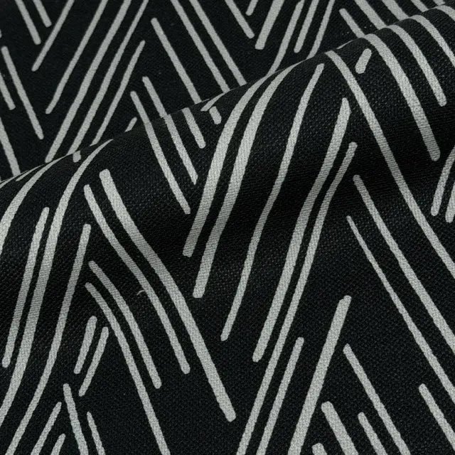 Modern Abstract Linear Chevron Linen Cotton Blend Fabric by the Yard, 54"Width, CL1146