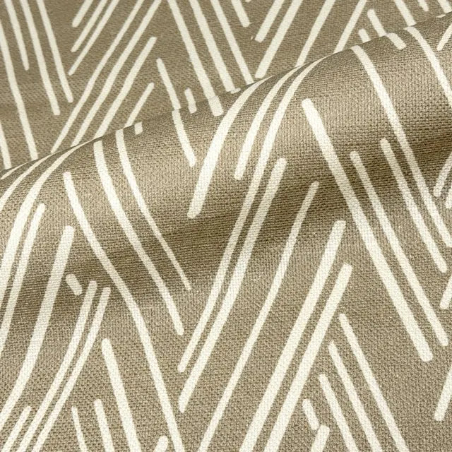 Modern Abstract Linear Chevron Linen Cotton Blend Fabric by the Yard, 54"Width, CL1146