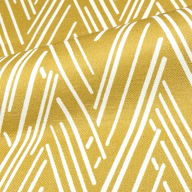 Modern Abstract Linear Chevron Linen Cotton Blend Fabric by the Yard, 54"Width, CL1146