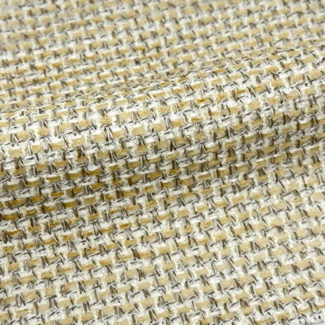 Luminous Metallic Basketweave Rustic Textured Linen Blend Fabric By The Yard, 54"Width, CL1147