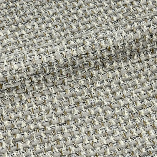 Luminous Metallic Basketweave Rustic Textured Linen Blend Fabric By The Yard | 54"Width | CL1147