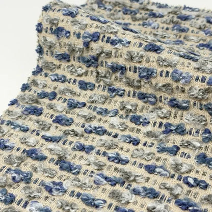 Textured Bouclé Horizontal Stripe Upholstery Fabric By The Yard, 54"Width, CL1151