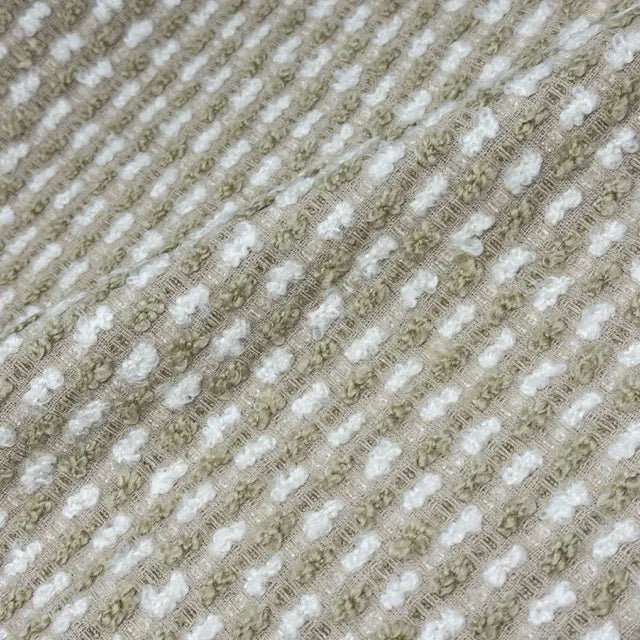 Textured Bouclé Horizontal Stripe Upholstery Fabric By The Yard, 54"Width, CL1151