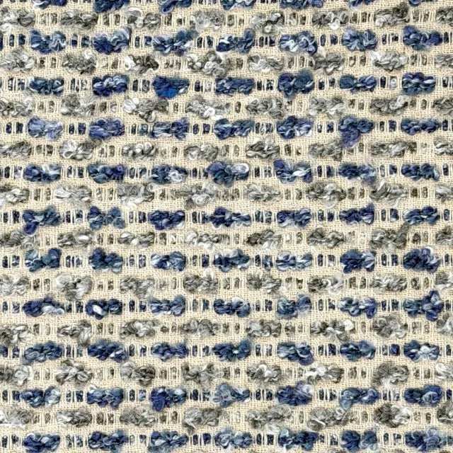 Textured Bouclé Horizontal Stripe Upholstery Fabric By The Yard, 54"Width, CL1151