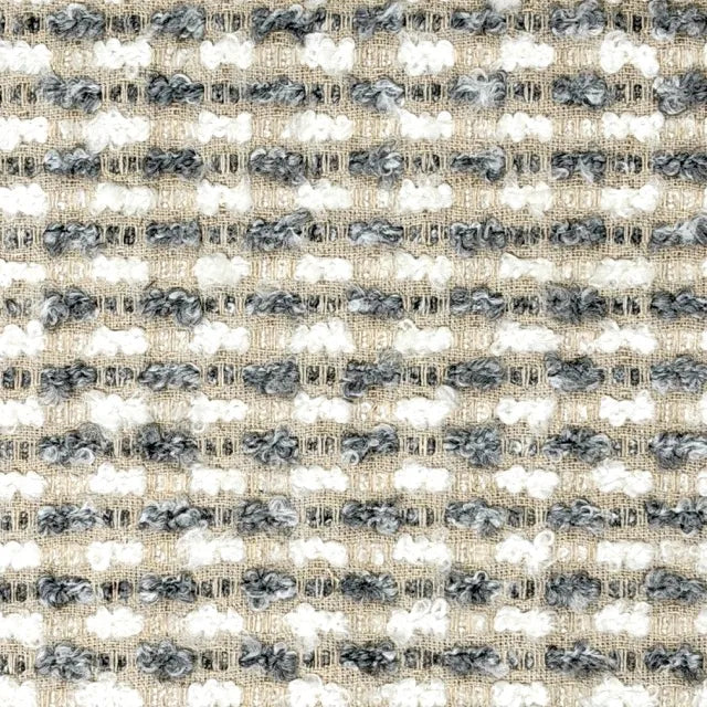 Textured Bouclé Horizontal Stripe Upholstery Fabric By The Yard, 54"Width, CL1151