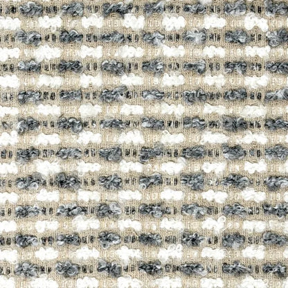 Textured Bouclé Horizontal Stripe Upholstery Fabric By The Yard, 54"Width, CL1151