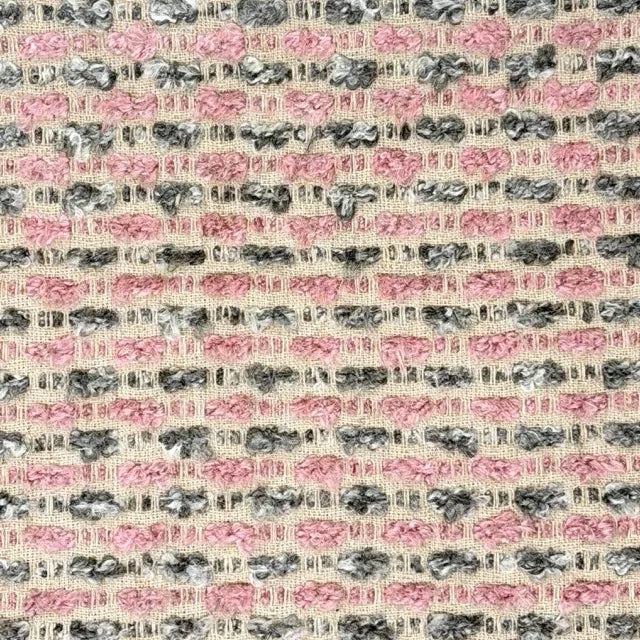Textured Bouclé Horizontal Stripe Upholstery Fabric By The Yard, 54"Width, CL1151