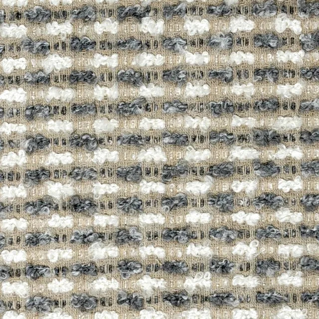 Textured Bouclé Horizontal Stripe Upholstery Fabric By The Yard, 54"Width, CL1151