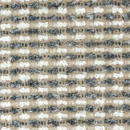 Textured Bouclé Horizontal Stripe Upholstery Fabric By The Yard, 54"Width, CL1151