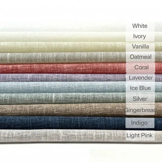 Pure Slub Lightweight Blend Linen Gauze Sheer Fabric, 54" Width, CL1152