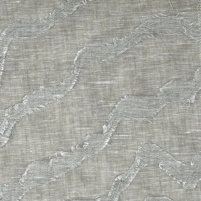 Ruffled Embroidery Blend Linen Fabric, 54"Width, CL1156