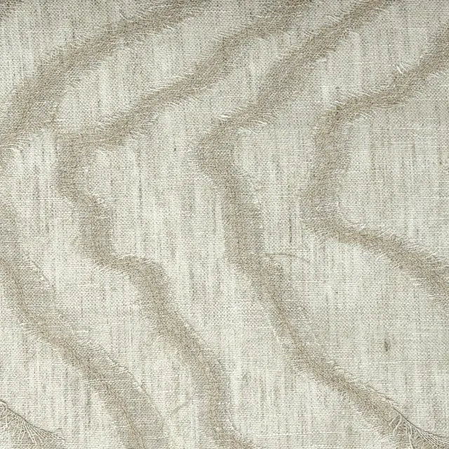 Ruffled Embroidery Blend Linen Fabric, 54"Width, CL1156