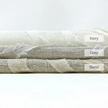 Ruffled Embroidery Blend Linen Fabric, 54"Width, CL1156