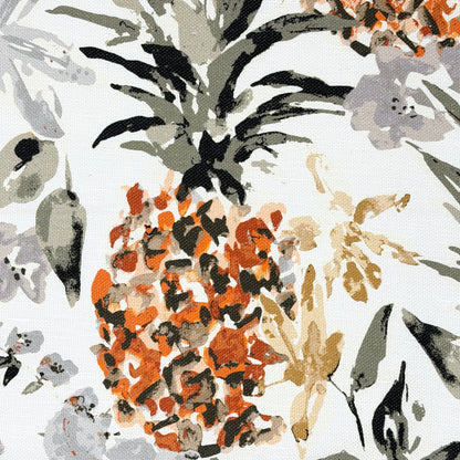 Tropical Pineapple Linen Flat Roman Shade, CL1158