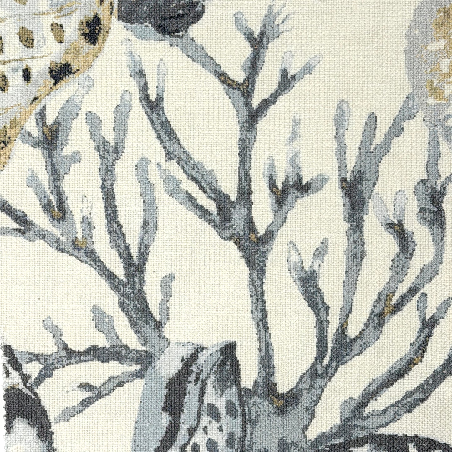 Sea Life Linen Flat Relaxed Roman Shade, CL1159