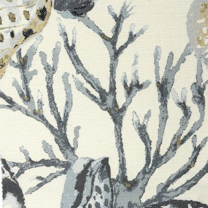 Sea Life Linen Flat Relaxed Roman Shade, CL1159